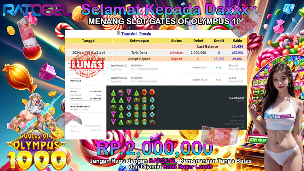 BUKTI JACKPOT SLOT GATES OF OLYMPUS 1000 TERPERCAYA DI INDONESIA TGL 15-11-2024