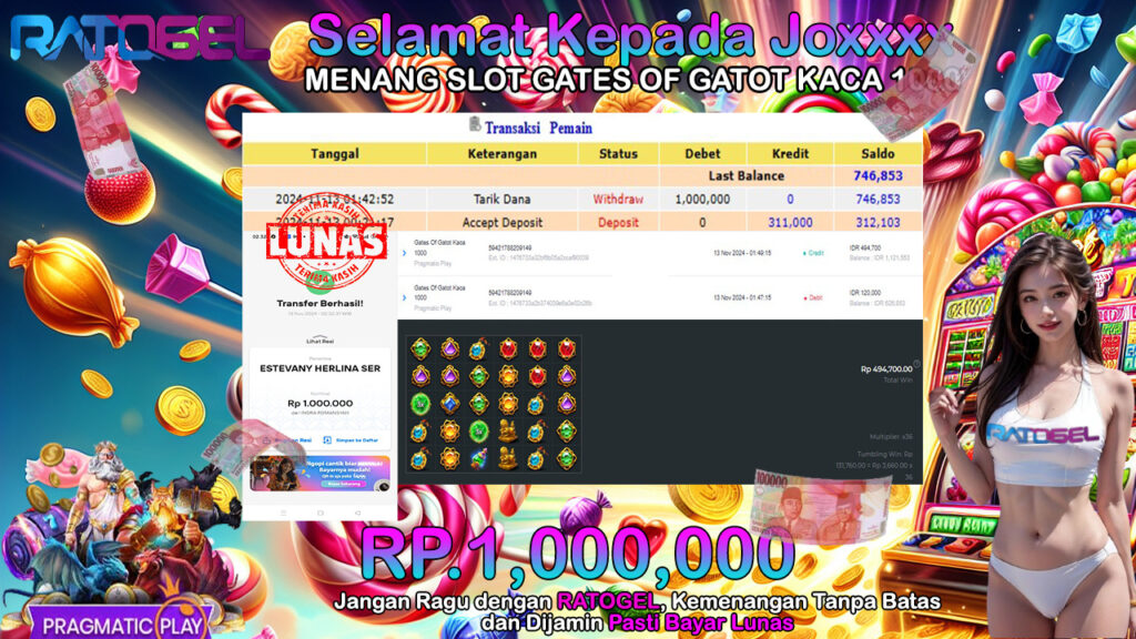 BUKTI JACKPOT SLOT GATES OF GATOT KACA 1000 TERPERCAYA DI INDONESIA TGL 13-11-2024