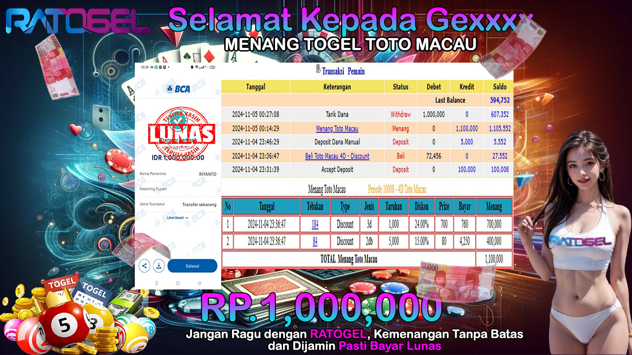 BUKTI JACKPOT TOGEL TOTO MACAU TERPERCAYA DI INDONESIA TGL 05-11-2024