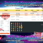 BUKTI JACKPOT SLOT STARLIGHT PRINCES 1000  TERPERCAYA DI INDONESIA TGL 21-11-2024