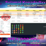 BUKTI JACKPOT SLOT STARLIHGT PRINCESS TERPERCAYA DI INDONESIA TGL 08-11-2024