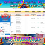 BUKTI JACKPOT SLOT MAHJONG WAYS TERPERCAYA DI INDONESIA TGL 21-11-2024