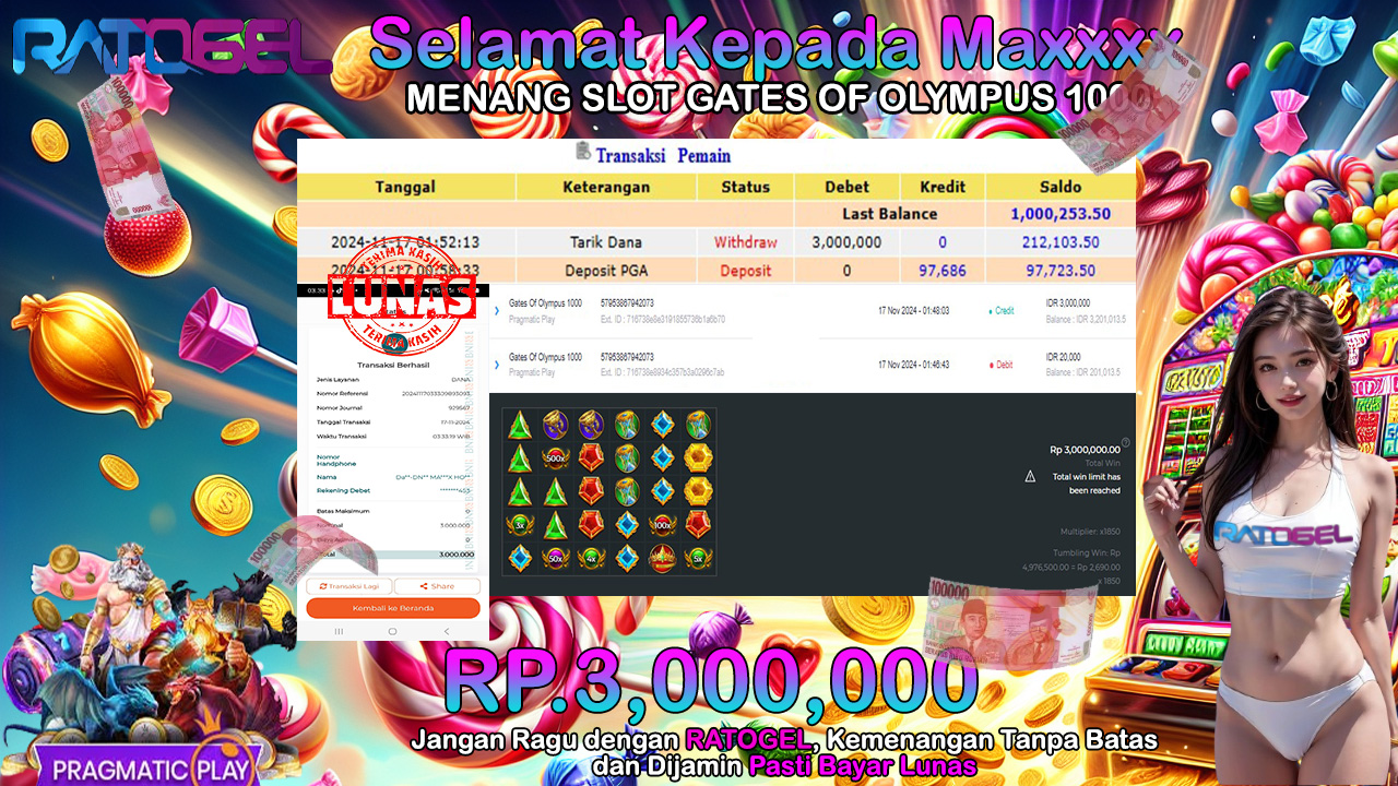 BUKTI JACKPOT SLOT GATES OF OLYMPUS 1000 TERPERCAYA DI INDONESIA TGL 17-11-2024