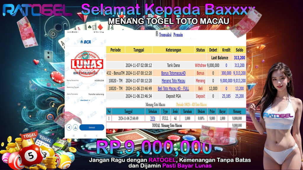 BUKTI JACKPOT TOGEL TOTO MACAU TERPERCAYA DI INDONESIA TGL 07-11-2024