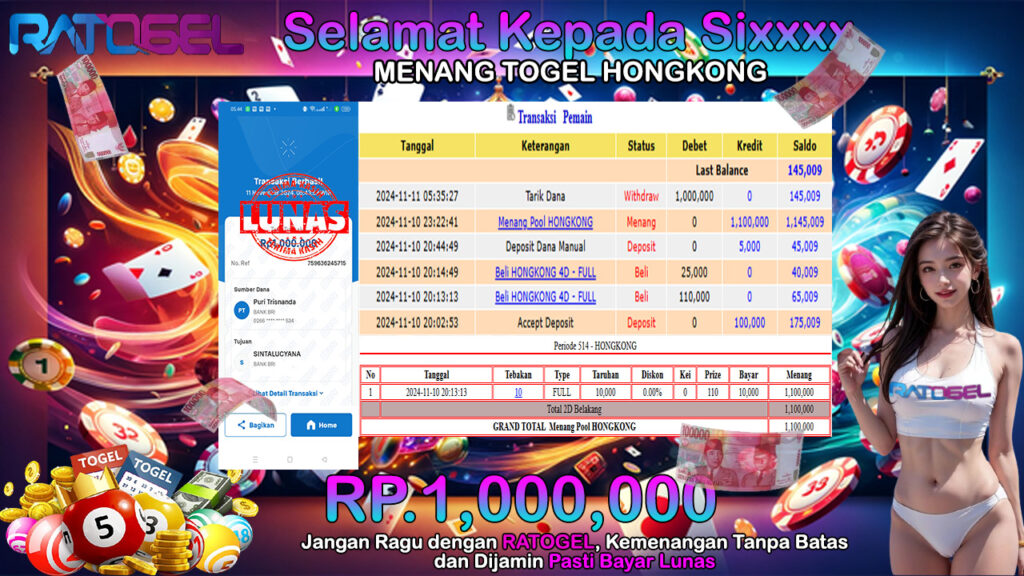 BUKTI JACKPOT TOGEL HONGKONG TERPERCAYA DI INDONESIA TGL 11-11-2024