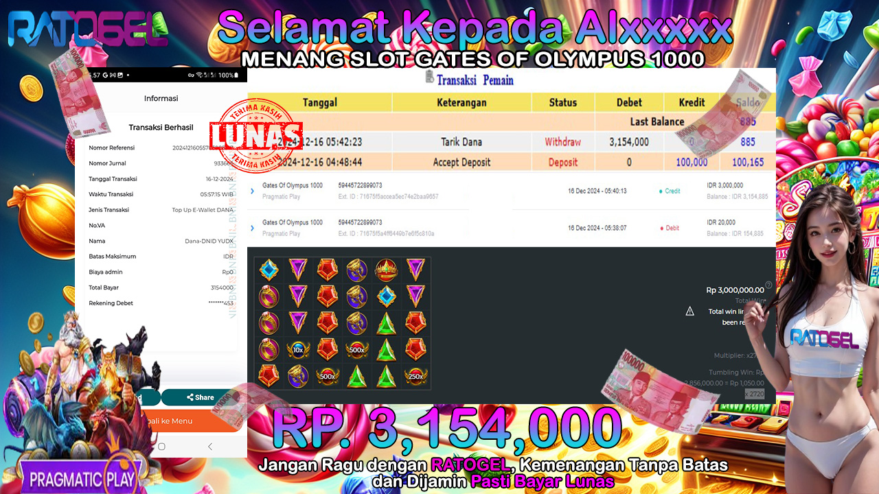 BUKTI JACKPOT SLOT GATES OF OLYMPUS 1000 TERPERCAYA DI INDONESIA TGL 16-12-2024