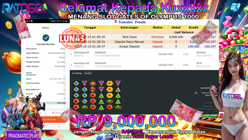 BUKTI JACKPOT SLOT GATES OF OLYMPUS 1000 TERPERCAYA DI INDONESIA TGL 15-12-2024