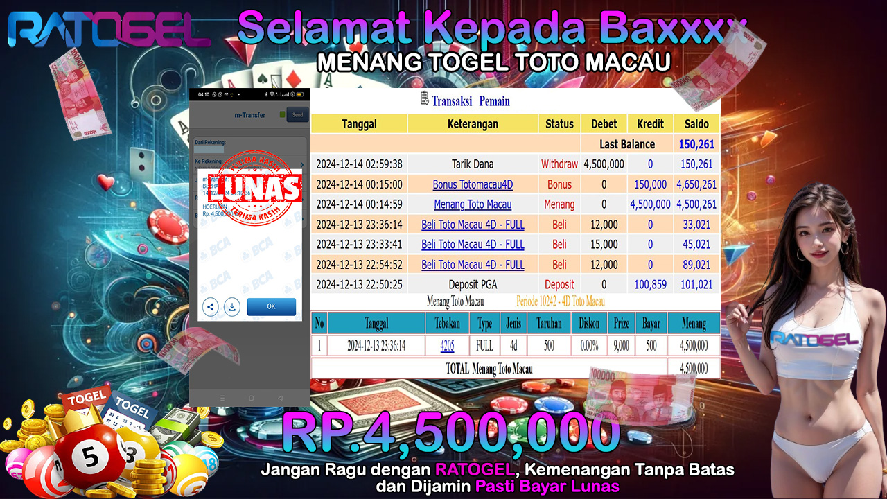 BUKTI JACKPOT TOGEL TOTO MACAU TERPERCAYA DI INDONESIA TGL 14-12-2024